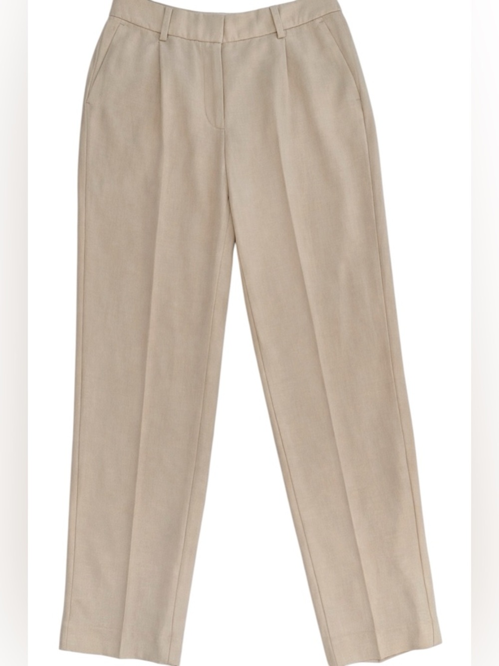 J.Crew Linen Blend Cream Pants Straight Leg NWT Size 8 Tall